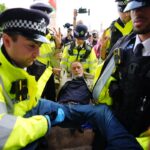 While police were arrested in protest of the massive Palestinian action in parliament